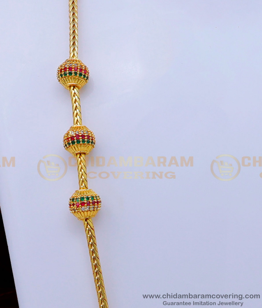 First Quality Gold Plated Guarantee Mugappu Chain Designs