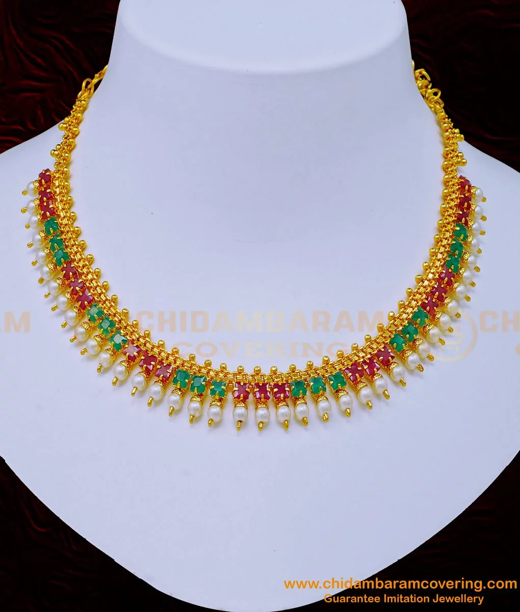 Buy Tricolor Necklace Set Party Wear Online at Best Price | Cbazaar