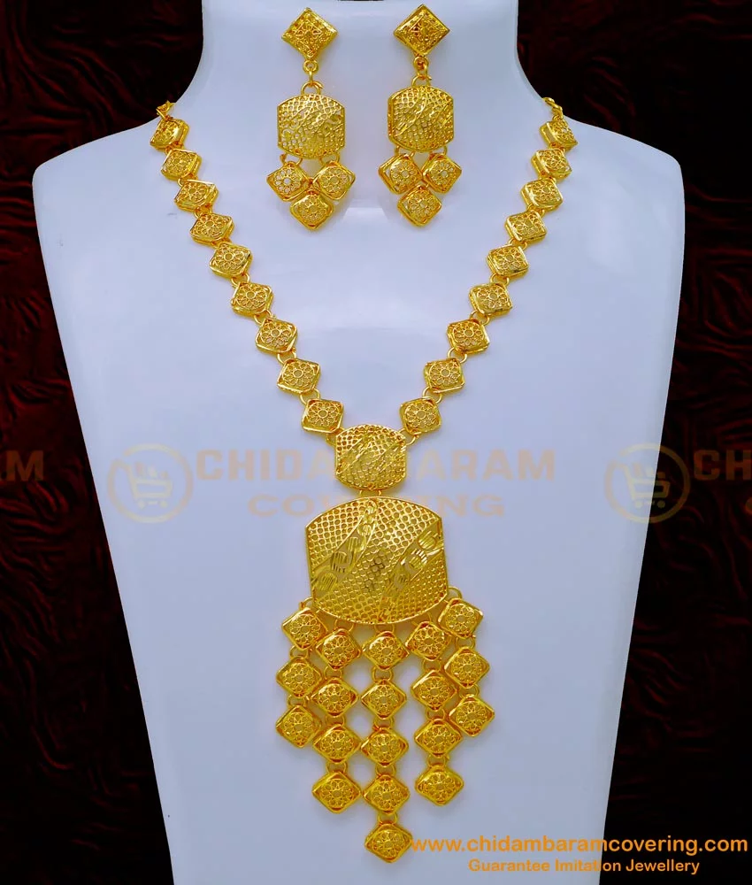 Buy Latest Dubai Jewellery Light Weight Dubai Gold Necklace Design ...