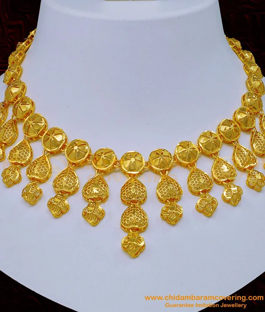 Buy Modern Dubai Gold Necklace Designs with Earrings Imitation ...