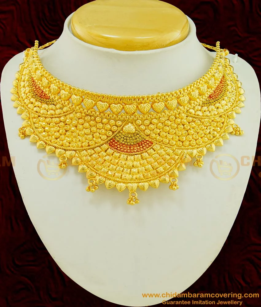 Wedding gold on sale choker necklace