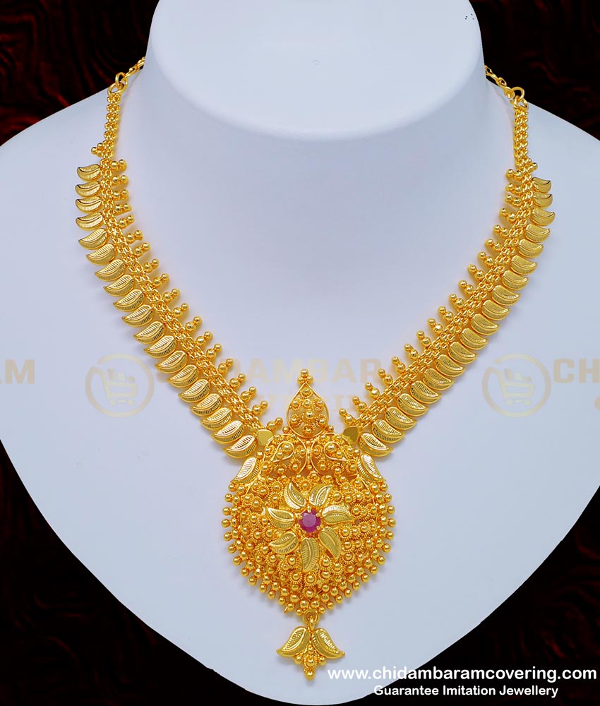 artificial jewellery online, gold design necklace, 