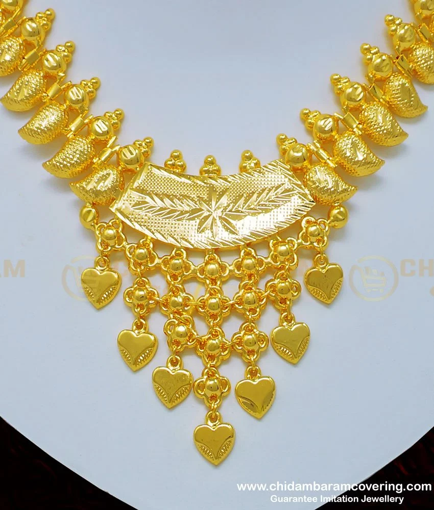 Beautiful Peacock Design Mango Haram  South India Jewels