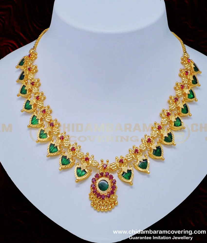 High Quality Antique Gold Plated Pink Stones & Pearls Lakshmi