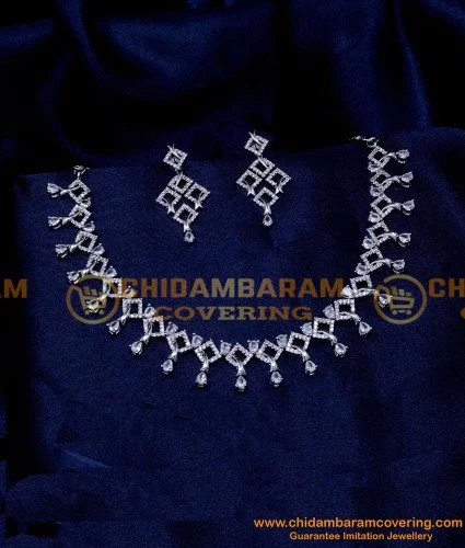 14k White Gold Diamond Necklace, .33ct | Power Sales