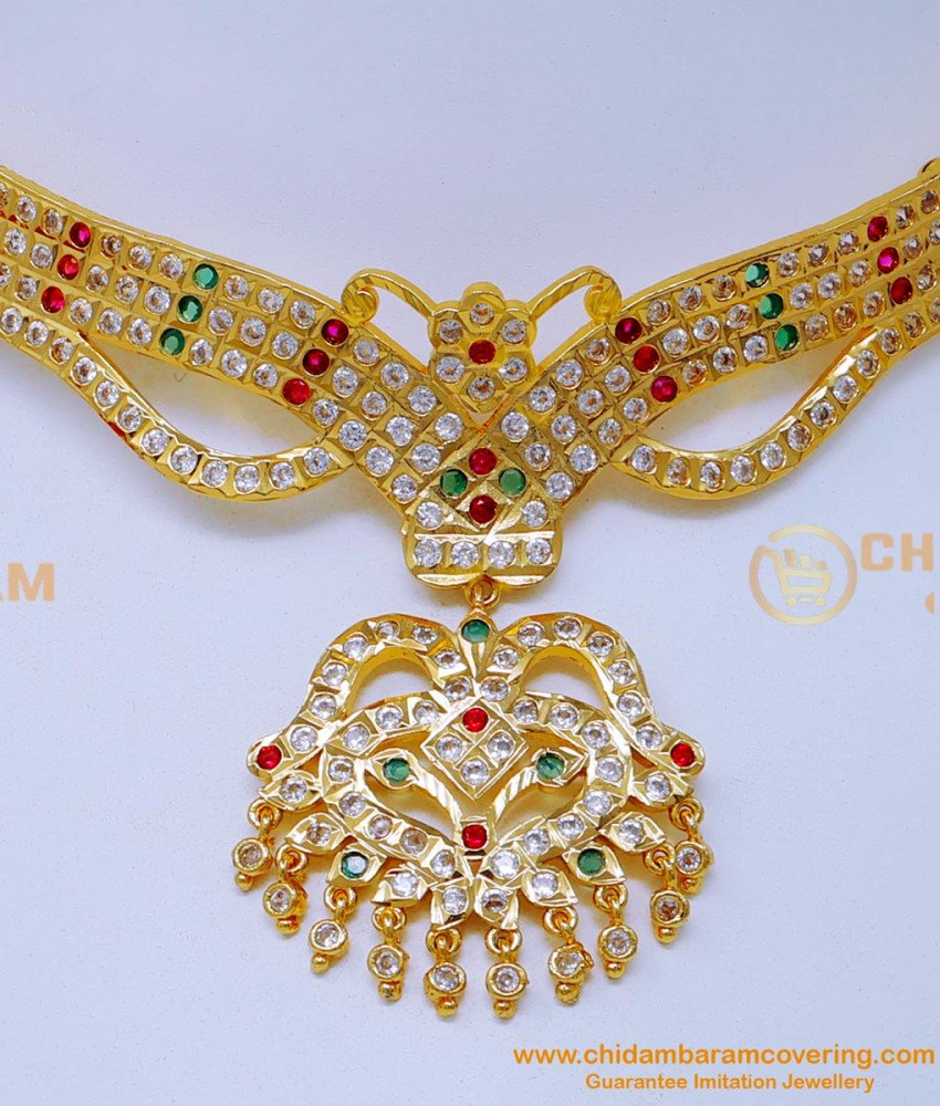 Aimpon Necklace, Impon Necklace, Panchaloha Necklace design, Five Metals Necklace, impon chain, ayimpon, aimpon, aimpon, impon chain, necklace, impon, panchadhatu jewellery,  impon jewellery online shopping, impon jewellery online shopping in India