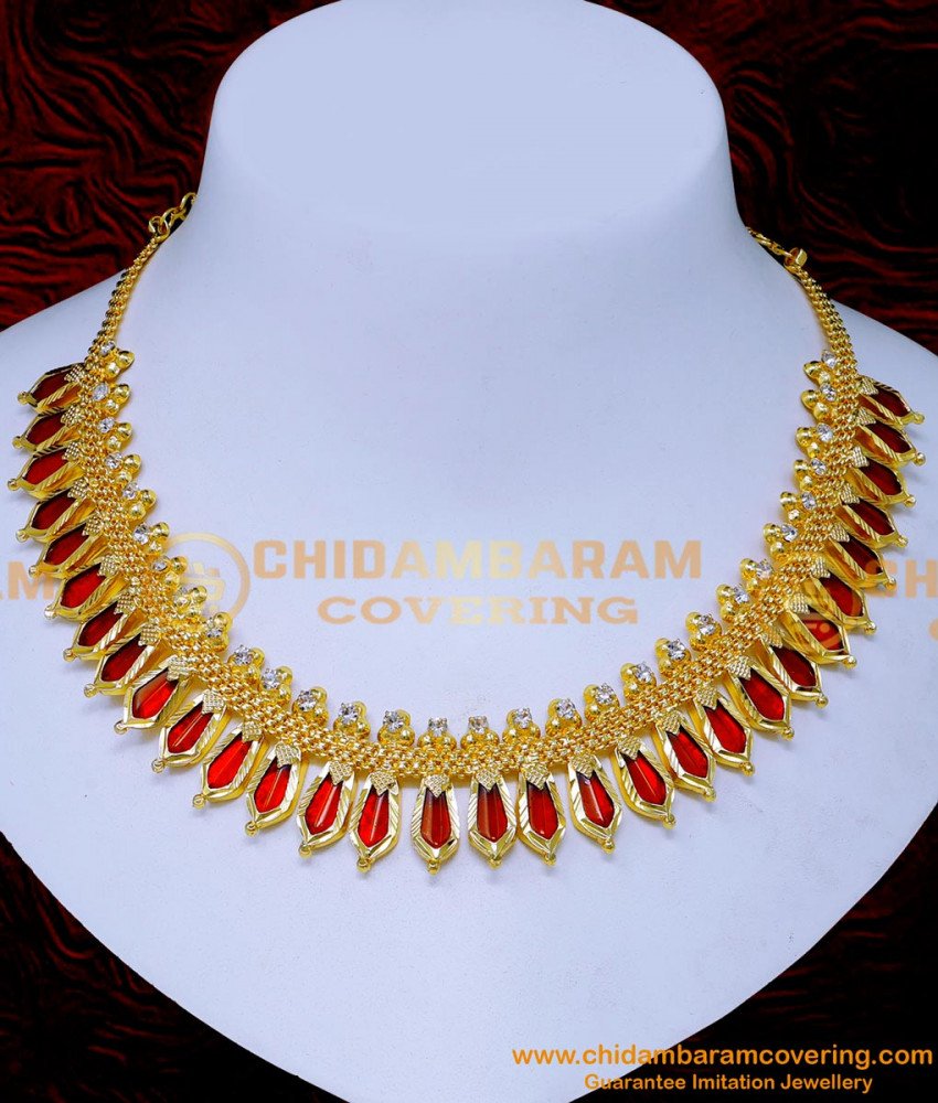 kerala jewellery designs, kerala jewellery, palakka necklace, kerala jewellery online, kerala artificial jewellery online shopping, kerala jewellery gold, Palakka necklace with price, simple palakka mala, traditional palakka necklace, Traditional Nagapadam mala