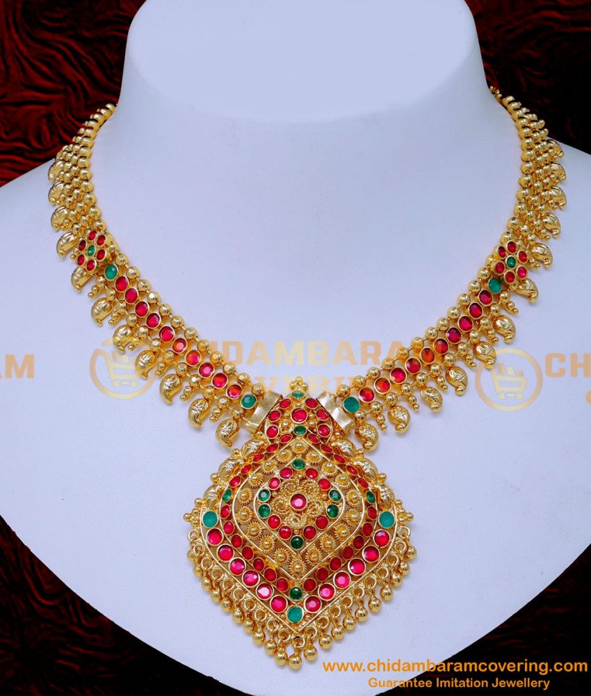 Marriage South Indian Gold Necklace Designs