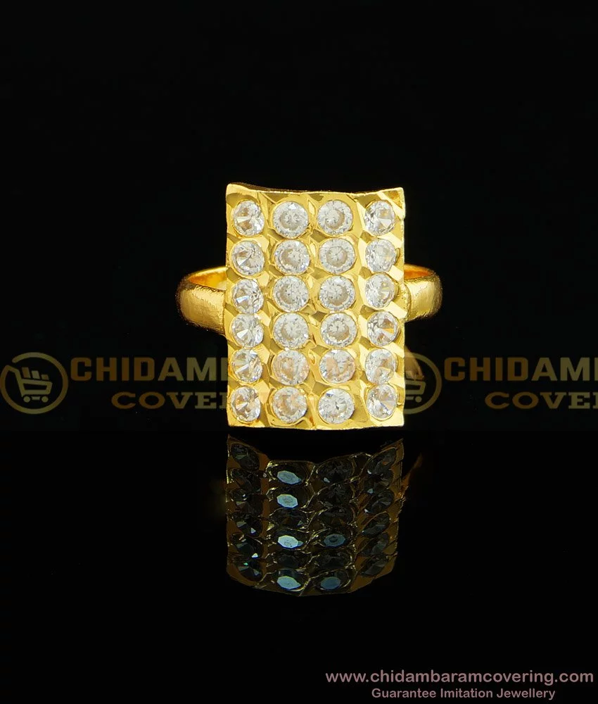 White stone deals finger ring gold