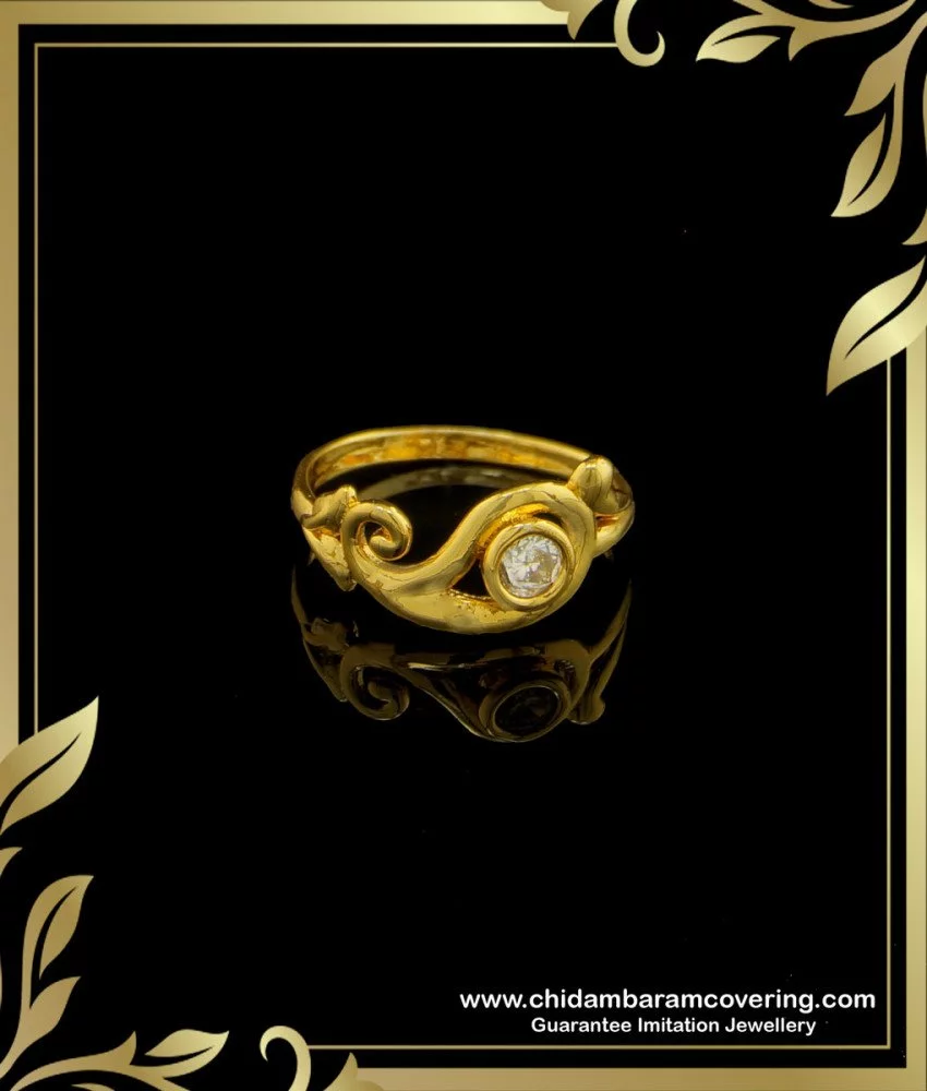 1 Gram Gold Forming Blue Stone With Diamond Artisanal Design Ring - Style  A885, सोने की अंगूठी - Soni Fashion, Rajkot | ID: 2849142565073