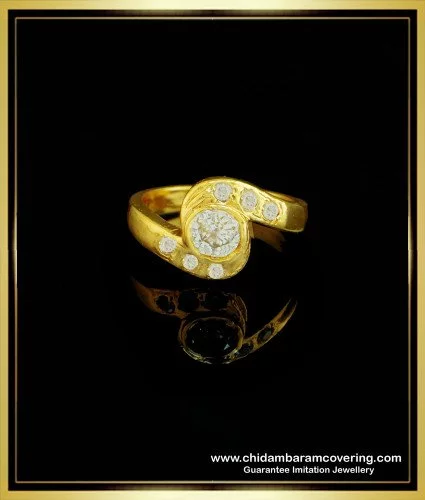 Buy Sparkling Five Metal Daily Wear White Big Stone Finger Ring Rasi Kal  Mothiram Online