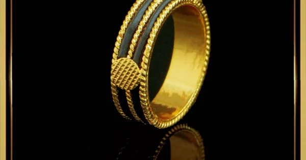 rng177 trendy daily wear elephant hair gold ring models 1 gram gold anaval ring online 1