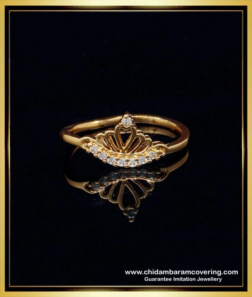 Gold ring 2024 crown design