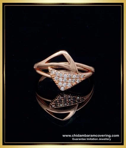 Round 14k Rose Gold Ladies Fancy Diamond Ring, Weight: 2.220, Size: 12 Ind  at Rs 18000 in Surat