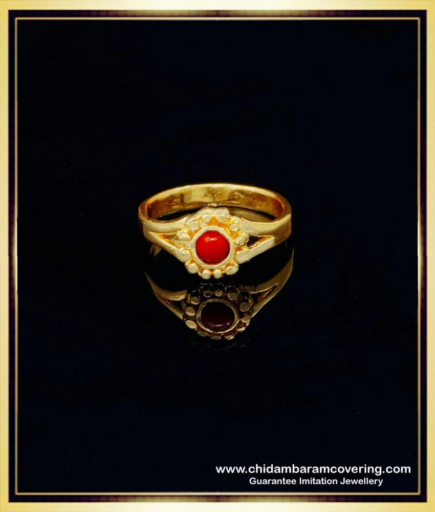 Modern Red Coral Ring Madein Italy by Hand - Eredi Jovon Venice