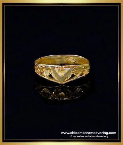 Buy Micro Gold plated Designer Plain Finger Ring Online|Kollam Supreme