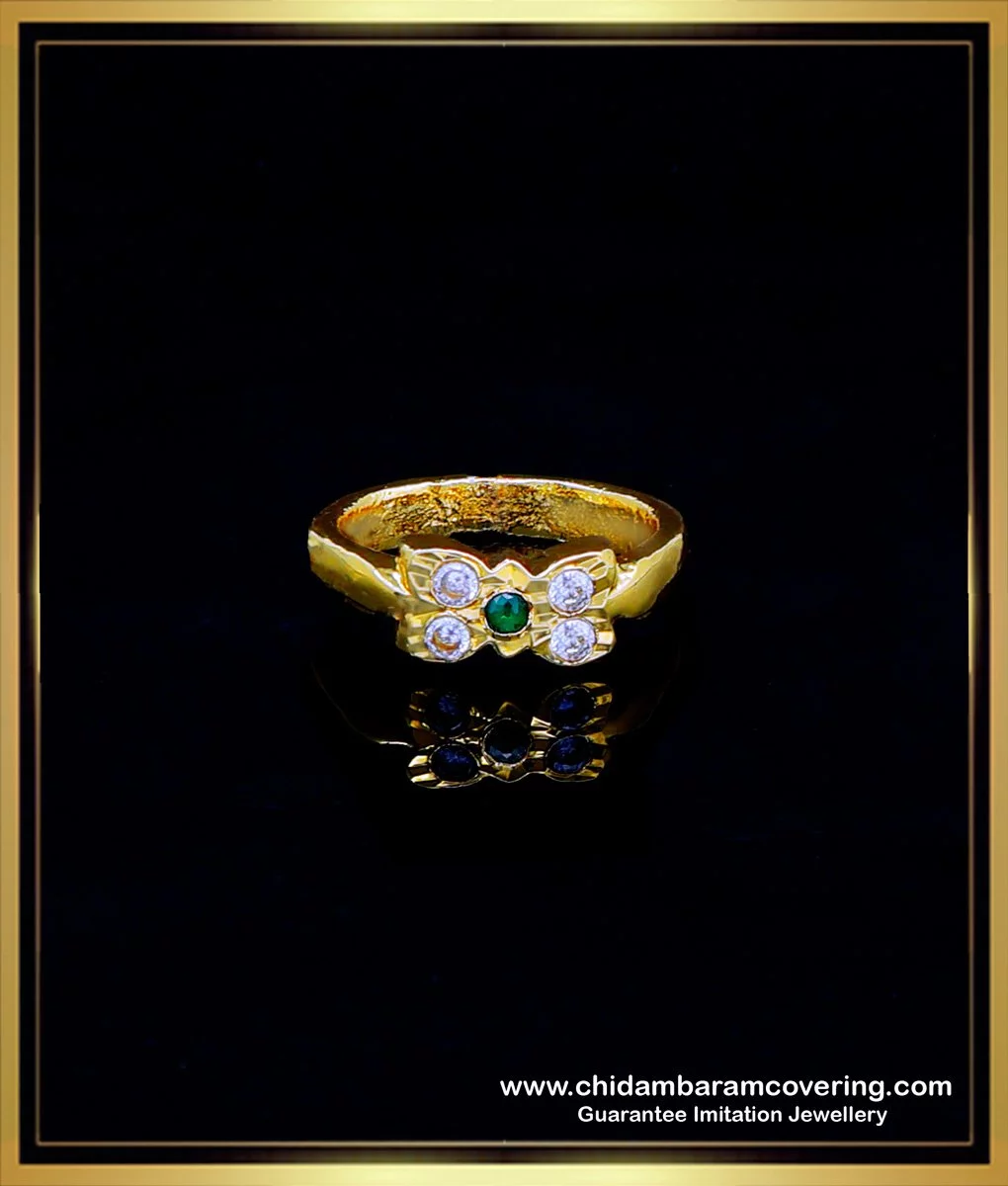 Traditional gold ring on sale design for female