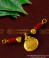 TAL35 - Single Bottu Thali / Pustelu With Red Pavla and Black Crystal Mangalsutra For Women