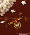 TAL74 - Red Stone Telugu Thali Bottu With Gold Balls And Red Povala Mangalsutra Designs