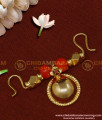 TAL74 - Red Stone Telugu Thali Bottu With Gold Balls And Red Povala Mangalsutra Designs