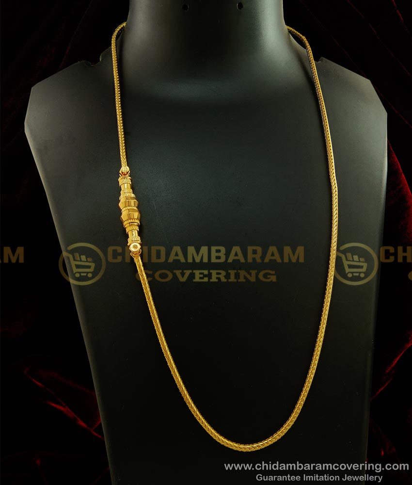 THN36 - Pure Gold Plated Guaranteed Mugappu with Side Screw Sri Lankan Thali Designs Online 